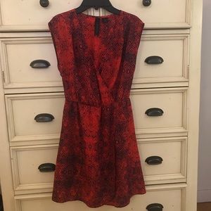 Red Surplice Dress
